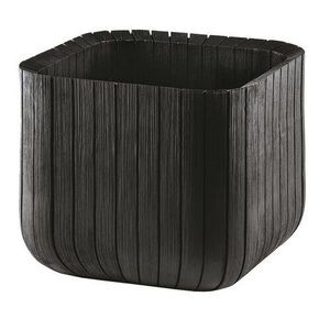 Jardinieră din plastic Keter Cube planter M, gri, 30 x 30 x 30 cm, gri imagine