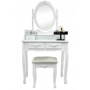 Măsuță de toaletă cu taburet Emilie, 143 x 74 x 40cm imagine