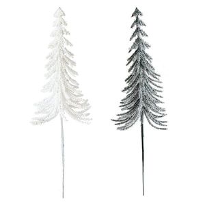 Decorațiuni de Crăciun Pom de Crăciun, mix de 2culori, înălțime 32 cm, SET DE 2 BUCĂȚI imagine