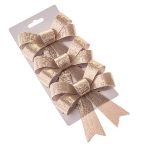 Set de funde de Crăciun 10 x 13 cm, champagne, 3bucăți, 7 cm imagine