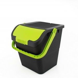 Coș de gunoi pentru deșeuri sortate Practic, 35 l, capac verde, verde imagine