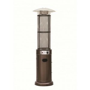 Încălzitor de terasă pe gaz cu regulator și manșon de protecție 1, 8 m, bronz, bronz imagine