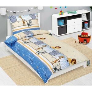 Bellatex Lenjerie de pat pentru copii Safarialbastru, 140 x 200, 70 x 90 cm imagine