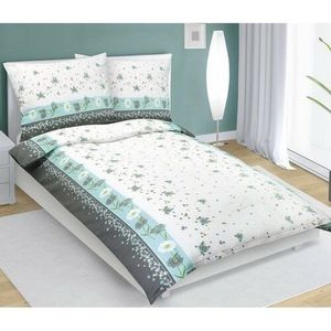 Lenjerie pat din flanelă Bellatex Floare turcoaz, 140 x 200 cm, 70 x 90 cm imagine