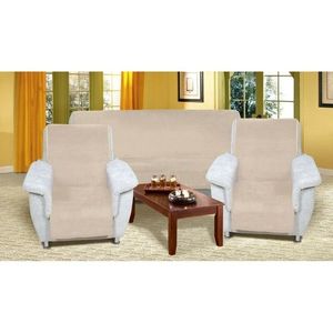 Bellatex Huse pentru canapea Korall micro bej, 150x 200 cm, 2 bucăți 65 x 150 cm, bej imagine