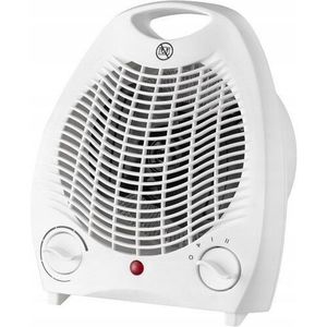 Încălzitor electric cu ventilator și întrerupător de siguranță, alb imagine