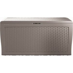 Ladă de depozitare în grădină Keter Samoa Rattan cappuccino, 270 l, 117 x 57 x 45 cm imagine