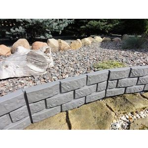 Palisadă - bordură de grădină, gri, 2, 2 m imagine