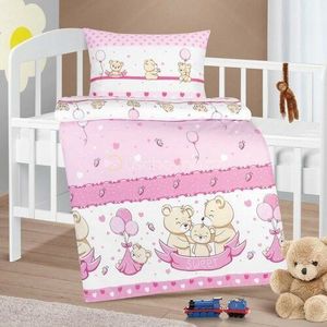 Bellatex Lenjerie de pat din bumbac pentru copiiAgáta Familie de ursuleți, 90 x 135 cm, 45 x 60 cm imagine