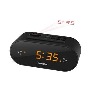 Ceas deșteptător cu radio și cu afișaj LED și proiector 5W/230V negru Sencor imagine