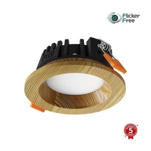 Corp de iluminat LED încastrat RONDO LED/3W/230V 3000K d. 9 cm lemn masiv pin APLED imagine