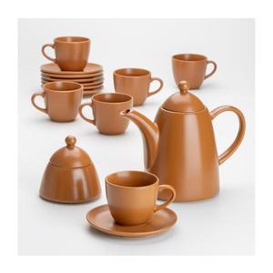 Serviciu ceramic maro de ceai imagine