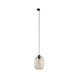 Lustră pe cablu pentru sistem de șină trifazic ELIO 1xE27/15W/230V negru/bej fumuriu imagine