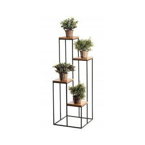 Suport flori 110x40 cm negru/maro imagine