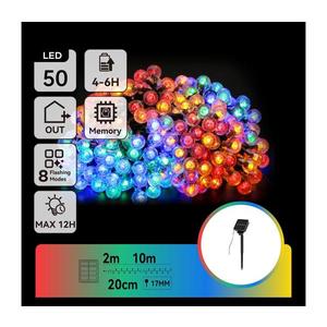 Instalație LED solară decorativă 50xLED/8 funcții 12m IP65 multicolor imagine