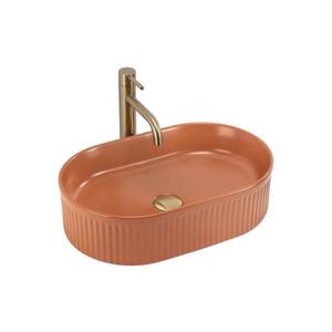 REA-U6377 - Lavoar pentru blat VANDA 31x49 cm ceramică/portocaliu imagine
