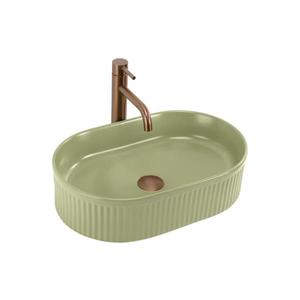 REA-U3612 - Lavoar pe blat VANDA 31x49 cm ceramică/verde imagine