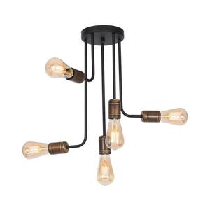 Candelabru pe tijă, 5 x soclu E27, max. 15 W, 230 V imagine