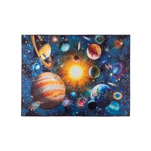 Covor antiderapant pentru copii PRINT 3D 80x150 cm planete/multicolor imagine
