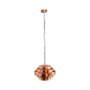 Candelabru cu lanț PTMD ZANTH 1xE27/40W/230V Ø 42 cm, finisaj cupru imagine