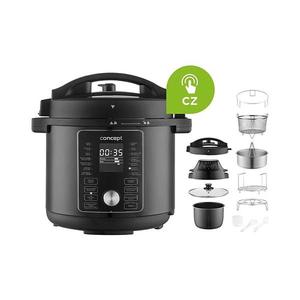 Concept CK8000 - Oală sub presiune electrică multifuncțională și friteuză cu aer cald, 5, 6 l, 11 în 1, 1500W/230V imagine