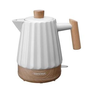 Fierbător electric Concept RK0090 - 1, 5 l 1500W/230V alb/decor lemn/ceramică imagine