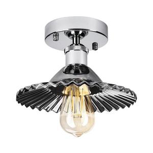 Plafonieră TRISH 1xE27/15W/230V crom lucios/negru fumuriu imagine