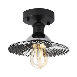 Lustră aplicată TRISH 1xE27/15W/230V negru/fumuriu imagine