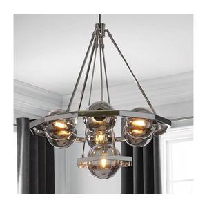 Quintiesse QN-HARPER7 - Lustru pe tijă HARPER 7xE14/60W/230V, crom lucios/sticlă fumurie imagine