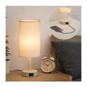 Brilagi - Lampă de masă TABLON cu port USB, 1xE27/25W/230V, bej/crem imagine
