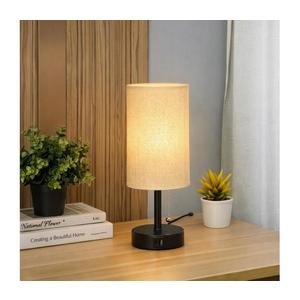Lampă de masă Brilagi TABLON cu port USB, 1xE27/25W/230V, negru/bej imagine