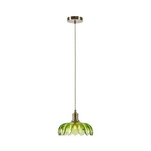 Markslöjd KURAGE 109177 - Pendul suspendat pe cablu, 1xE27/40W/230V, alamă/verde fumuriu imagine