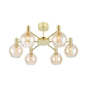 Markslöjd 109152 - Lustră aplicată AMBRA 6xE14/40W/230V auriu/bej fumuriu imagine