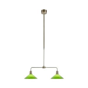 Markslöjd 109161 - Lustră VELA pe tijă, 2xE27/60W/230V, verde/alamă imagine