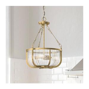 Quintiesse QN-ROUX3-NBR - Candelabru ROUX pe lanț, 3xE27/60W/230V, auriu imagine