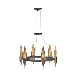 Quintiesse QN-WILLOW6-CBK - Lustră suspendată WILLOW 6xE14/40W/230V auriu/negru imagine