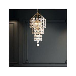 Quintiesse QN-MERIDIAN-9P-DG - Candelabru cu lanț MERIDIAN 9xE14/40W/230V auriu imagine