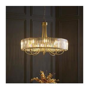 Endon 119611 - Candelabru VISCONTI cu lanț, 8xE14/6W/230V, alamă imagine