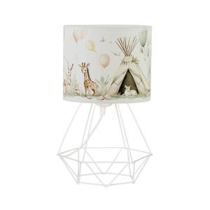 Lampă de masă pentru copii KIDS ROOM, 1xE27/60W/230V, Ø 18 cm, design cu animăluțe imagine