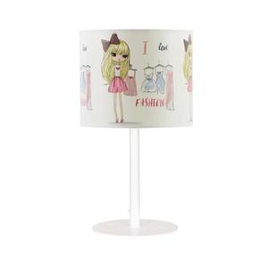 Lampă de masă pentru copii GIRLS VIBES 1xE27/60W/230V, diametru 18 cm, Iubesc moda imagine