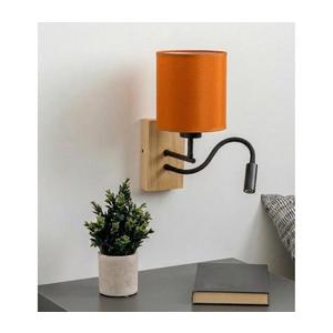 Brilagi - Lampă LED de perete NUBILA WOOD 1xE27/25W/230V + LED/3W stejar/negru/portocaliu imagine