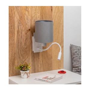 Brilagi NUBILA Lampă LED de perete flexibilă 1xE27/25W/230V + LED/3W, alb/gri deschis imagine