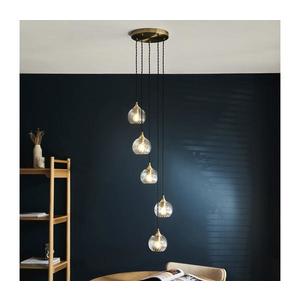 Endon 119435 - Candelabru suspendat pe cablu ALLEGRA 5xE14/7W/230V alamă imagine