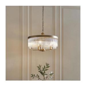 Endon 119110 - Candelabru CLERMONT cu lanț, 5xE14/6W/230V, alamă imagine