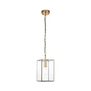 Candelabru suspendat pe lanț HAMMOND 1xE27/10W/230V 17x17 cm, alamă - Endon 119142 imagine