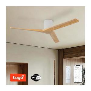 ZE - lator de tavan VELLON Wi-Fi Tuya, alb/paulownia + telecomandă imagine