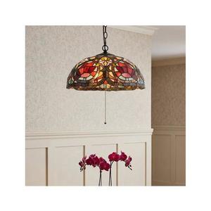 Quoizel QZ-LARISSA-P - Lustru Tiffany cu lanț LARISSA 3xE27/60W/230V imagine