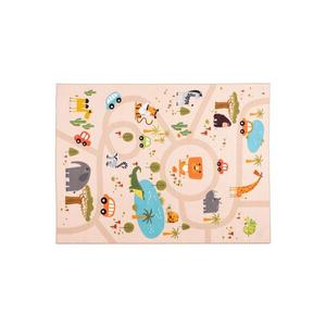 Covor antiderapant pentru copii ARES STREETS 80x150 cm, bej/safari imagine