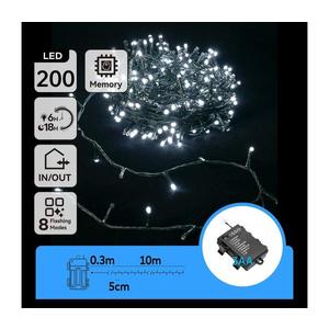 Instalație LED de Crăciun de exterior 200xLED/8 funcții 10, 3m IP44 alb rece imagine