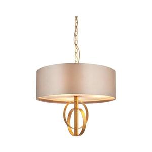 Endon 95212 - Lustru cu lanț 3xE27/10W/230V, Ø 60 cm, gri/alamă imagine